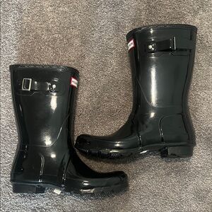 Hunter Glossy Black Waterproof Boots